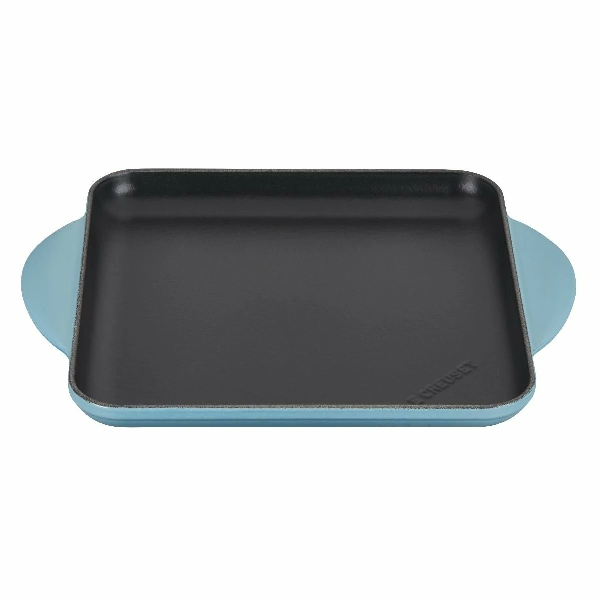 Le Creuset 9.5" Square Signature Enameled Cast Iron Griddle Pan | Caribbean Blue 1 Le Creuset 9.5" Square Signature Enameled Cast Iron Griddle Pan | Caribbean Blue