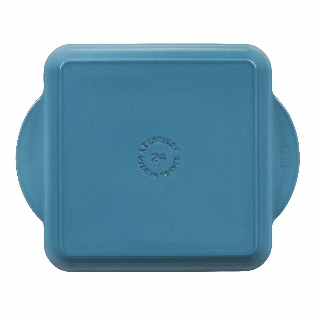 Le Creuset 9.5" Square Signature Enameled Cast Iron Griddle Pan | Caribbean Blue 4 Le Creuset 9.5" Square Signature Enameled Cast Iron Griddle Pan | Caribbean Blue - Image 4