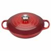 Le Creuset 2.25 Qt. Signature Enameled Cast Iron Braiser With Stainless Steel Knob | Cerise/Cherry Red
