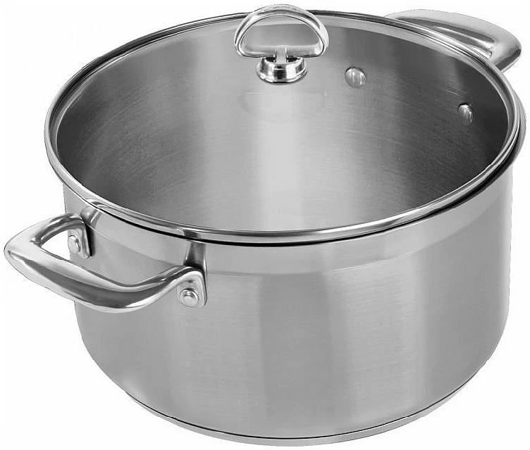 Chantal 21 Steel Induction Casserole Pot W/ Glass Lid - 6 Quart 1 Chantal 21 Steel Induction Casserole Pot W/ Glass Lid - 6 Quart