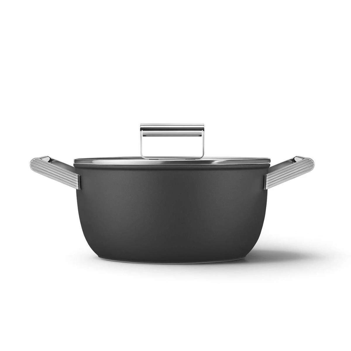 SMEG 5 Qt. Nonstick Casserole Dish With Lid | Black 1 SMEG 5 Qt. Nonstick Casserole Dish With Lid | Black