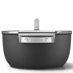 SMEG 5 Qt. Nonstick Casserole Dish With Lid | Black 6 SMEG 5 Qt. Nonstick Casserole Dish With Lid | Black -Cookware Sets Sales 2023 ckfc2411blm 5