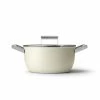 SMEG 5 Qt. Nonstick Casserole Dish With Lid | Cream