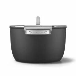 SMEG 8 Qt. Nonstick Casserole Dish With Lid | Black 6 SMEG 8 Qt. Nonstick Casserole Dish With Lid | Black -Cookware Sets Sales 2023 ckfc2611blm 5