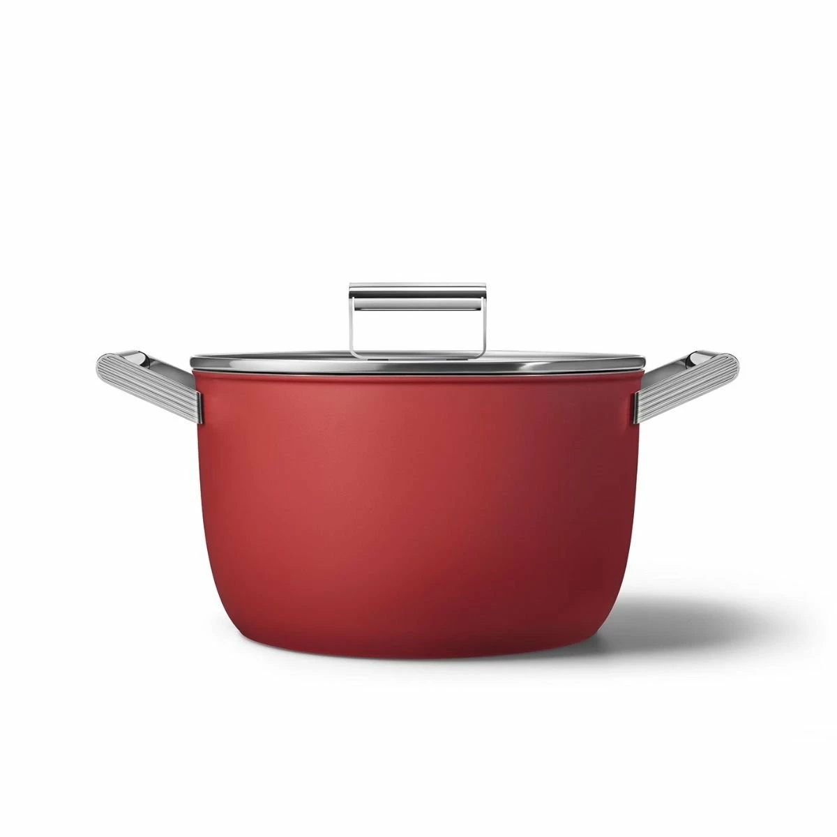 SMEG 8 Qt. Nonstick Casserole Dish With Lid | Red 1 SMEG 8 Qt. Nonstick Casserole Dish With Lid | Red