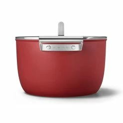 SMEG 8 Qt. Nonstick Casserole Dish With Lid | Red 6 SMEG 8 Qt. Nonstick Casserole Dish With Lid | Red -Cookware Sets Sales 2023 ckfc2611rdm 5
