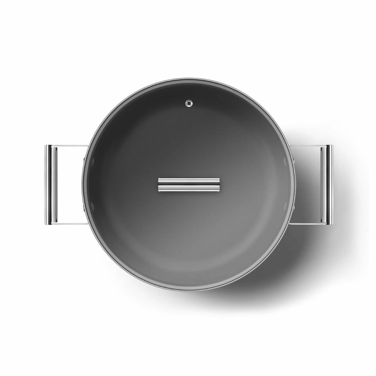 SMEG 4 Qt. Nonstick Deep Pan With Lid | Cream 2 SMEG 4 Qt. Nonstick Deep Pan With Lid | Cream - Image 2