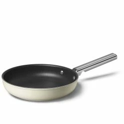 SMEG 9.5" Nonstick Fry Pan | Cream -Cookware Sets Sales 2023 ckff2401crm 1