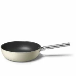 SMEG 12" Nonstick Wok | Cream 6 SMEG 12" Nonstick Wok | Cream -Cookware Sets Sales 2023 ckfw3001crm 3
