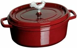 Staub 5.75 Qt. Oval Coq Au Vin Cocotte/Dutch Oven | Grenadine