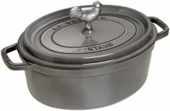 Staub 5.75 Qt. Oval Coq Au Vin Cocotte/Dutch Oven | Graphite Grey