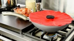 Charles Viancin Poppy Silicone Lid - Medium 9" -Cookware Sets Sales 2023 cv poppy lid frypan life