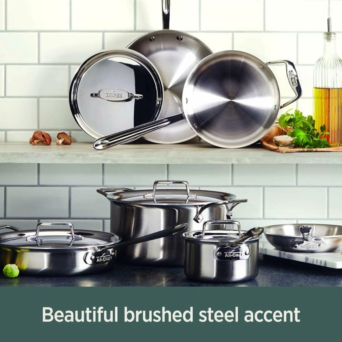 All-Clad D5 Brushed Stainless Steel Skillet | 8" 3 All-Clad D5 Brushed Stainless Steel Skillet | 8" - Image 3