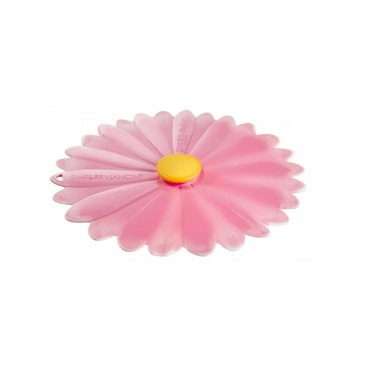 Charles Viancin Silicone Lid | 8" Daisy (Pink With White) 1 Charles Viancin Silicone Lid | 8" Daisy (Pink With White)