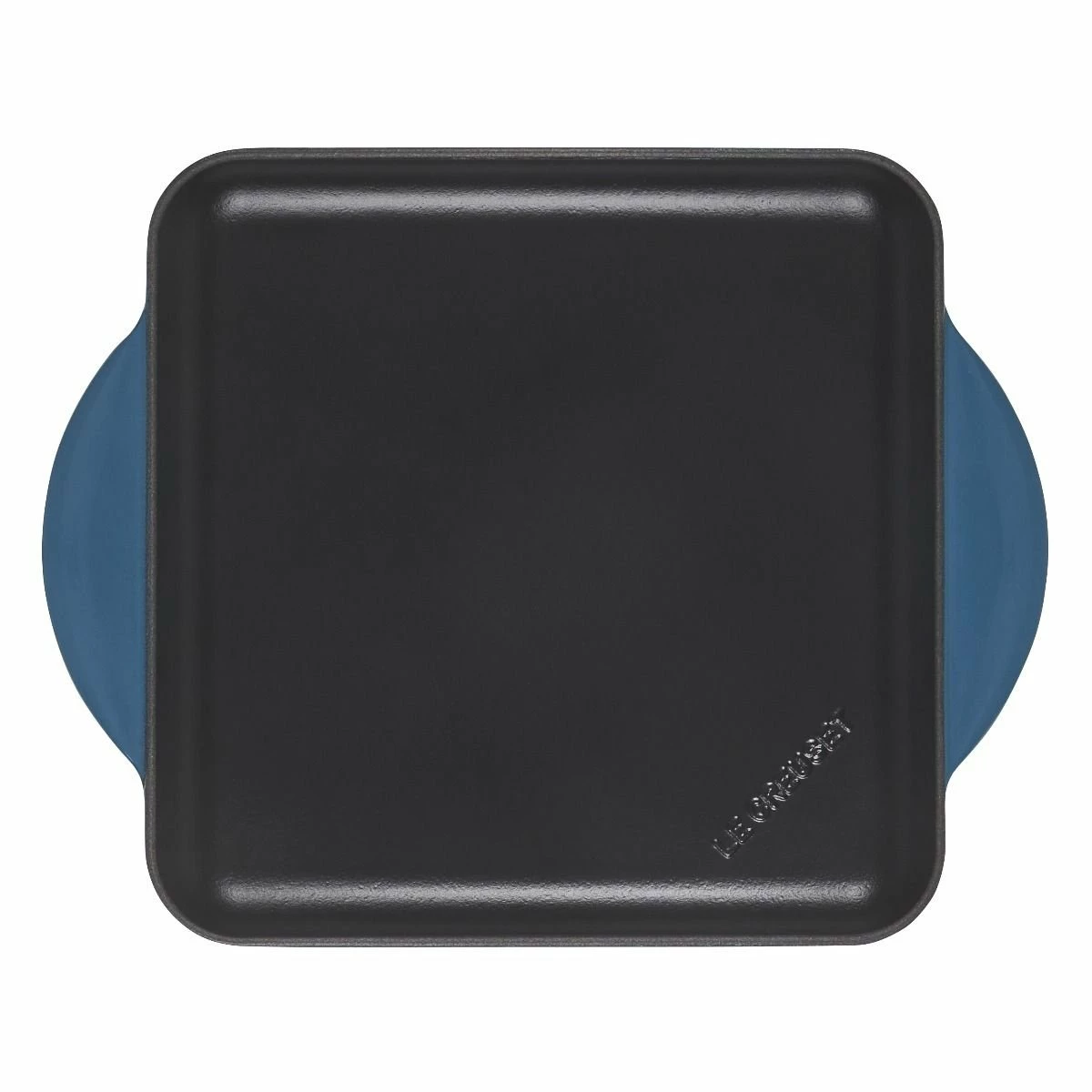 Le Creuset 9.5" Square Signature Enameled Cast Iron Griddle Pan | Deep Teal 2 Le Creuset 9.5" Square Signature Enameled Cast Iron Griddle Pan | Deep Teal - Image 2