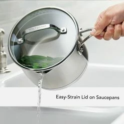 KitchenAid Non-Electrics KitchenAid Stainless Steel 3-Ply Cookware Set | 11-Piece -Cookware Sets Sales 2023 easystrainlid