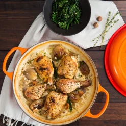 Le Creuset 2.25 Qt. Signature Enameled Cast Iron Braiser With Stainless Steel Knob | Flame Orange -Cookware Sets Sales 2023 flamelife1 1