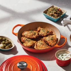 Le Creuset 2.25 Qt. Signature Enameled Cast Iron Braiser With Stainless Steel Knob | Flame Orange -Cookware Sets Sales 2023 flamelife2 1