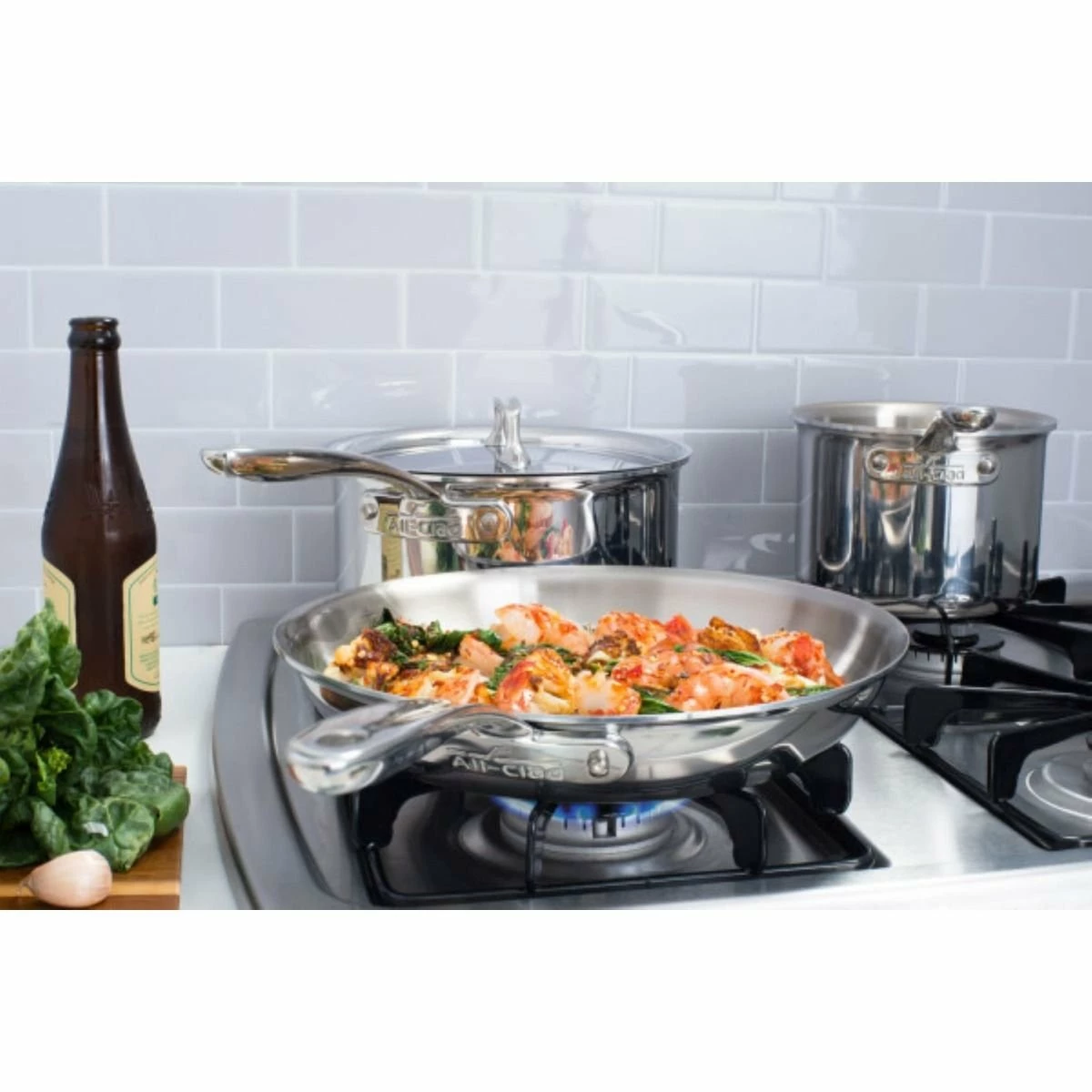 All-Clad D3 Stainless Steel Compact Cookware & Mixing Bowl Set | 8-Piece 5 All-Clad D3 Stainless Steel Compact Cookware & Mixing Bowl Set | 8-Piece - Image 5