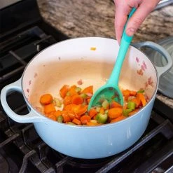 Le Creuset 4.5 Qt. Round Signature Dutch Oven With Stainless Steel Knob | Sea Salt -Cookware Sets Sales 2023 gift guide images smaller 0061 gift guides 2022 2595