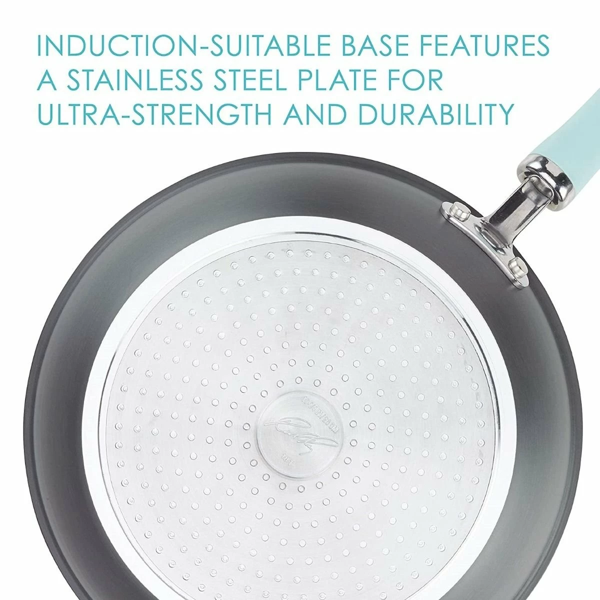 Rachael Ray 11-Piece Hard Anodized Cookware Set | Light Blue 4 Rachael Ray 11-Piece Hard Anodized Cookware Set | Light Blue - Image 4