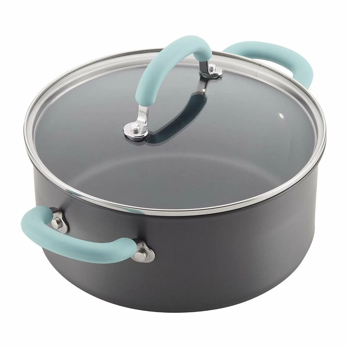 Rachael Ray 11-Piece Hard Anodized Cookware Set | Light Blue 10 Rachael Ray 11-Piece Hard Anodized Cookware Set | Light Blue - Image 10