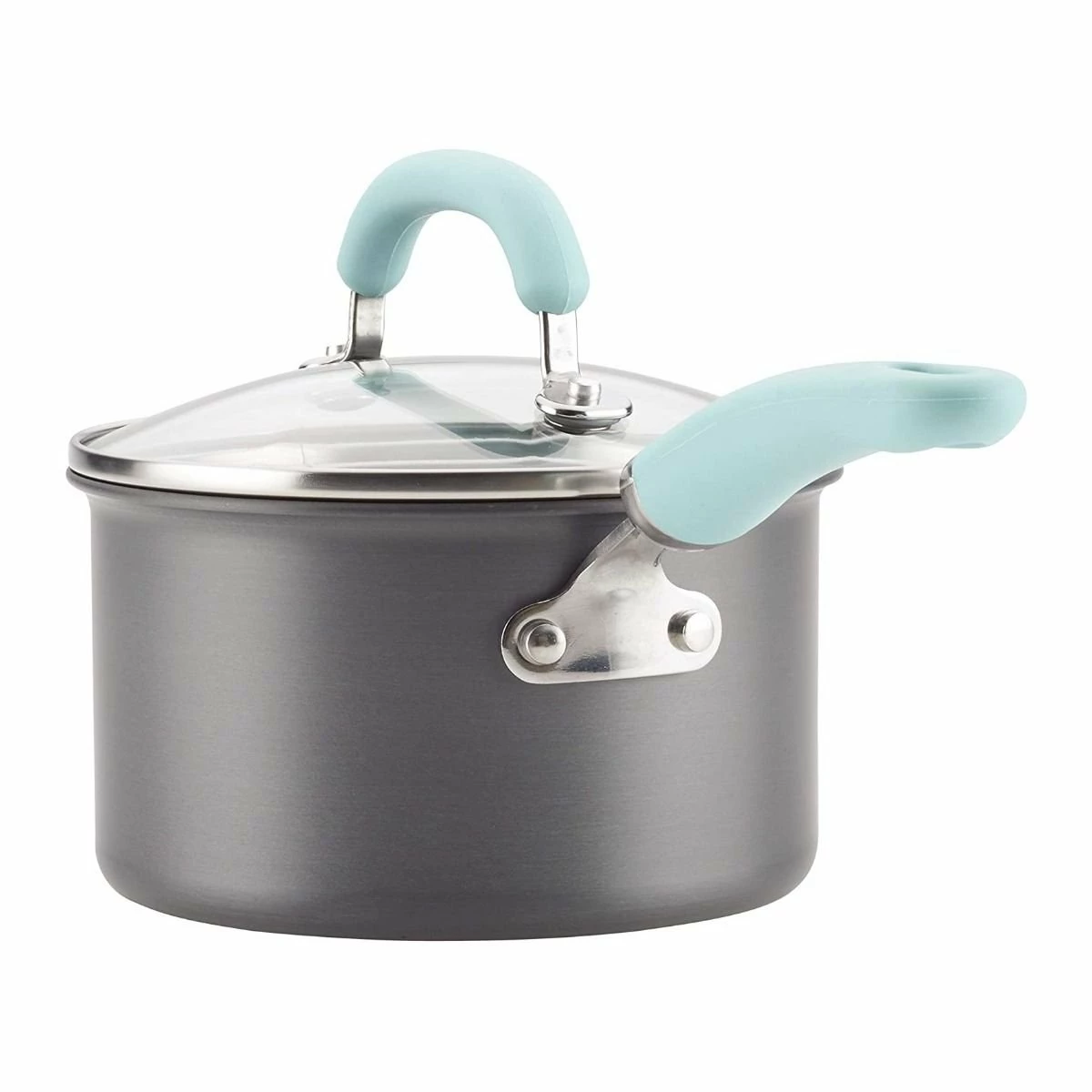 Rachael Ray 11-Piece Hard Anodized Cookware Set | Light Blue 9 Rachael Ray 11-Piece Hard Anodized Cookware Set | Light Blue - Image 9