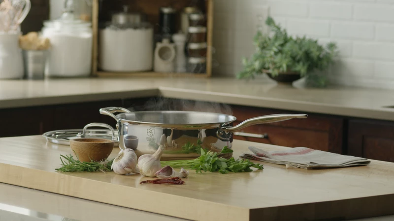 Heritage Steel Cookware Stainless Steel Deep Saute Pan With Cover | 4 Qt. 6 Heritage Steel Cookware Stainless Steel Deep Saute Pan With Cover | 4 Qt. - Image 6