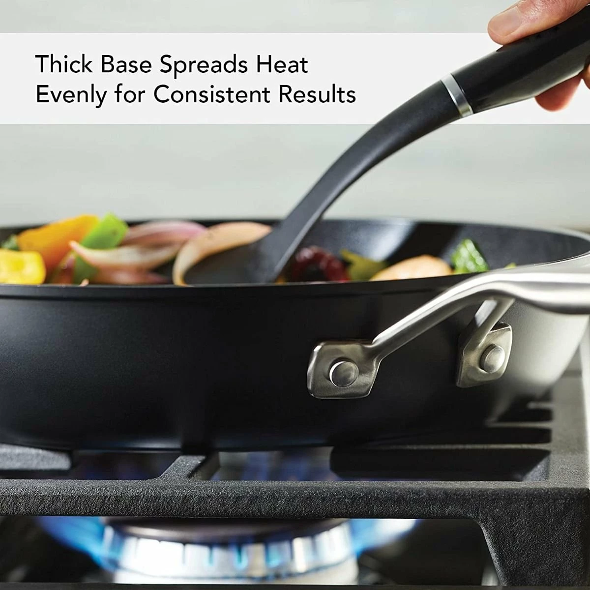 KitchenAid Non-Electrics KitchenAid 12.25" Hard Anodized Induction Fry Pan/Skillet With Lid | Nonstick 7 KitchenAid Non-Electrics KitchenAid 12.25" Hard Anodized Induction Fry Pan/Skillet With Lid | Nonstick - Image 7