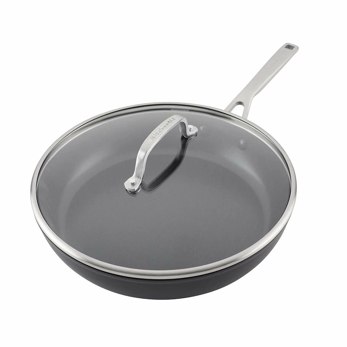 KitchenAid Non-Electrics KitchenAid 12.25" Hard Anodized Induction Fry Pan/Skillet With Lid | Nonstick 2 KitchenAid Non-Electrics KitchenAid 12.25" Hard Anodized Induction Fry Pan/Skillet With Lid | Nonstick - Image 2