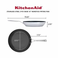 KitchenAid Non-Electrics KitchenAid 12" Stainless Steel 3-Ply Fry Pan | Nonstick 15 KitchenAid Non-Electrics KitchenAid 12" Stainless Steel 3-Ply Fry Pan | Nonstick -Cookware Sets Sales 2023 kass2