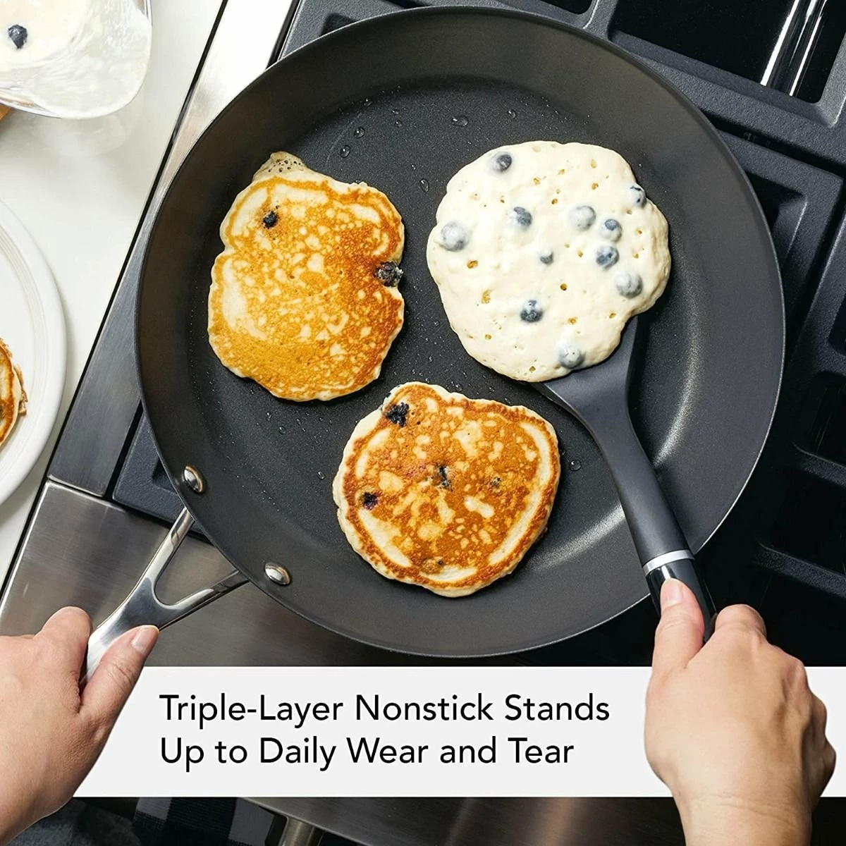 KitchenAid Non-Electrics KitchenAid 12" Stainless Steel 3-Ply Fry Pan | Nonstick 8 KitchenAid Non-Electrics KitchenAid 12" Stainless Steel 3-Ply Fry Pan | Nonstick - Image 8