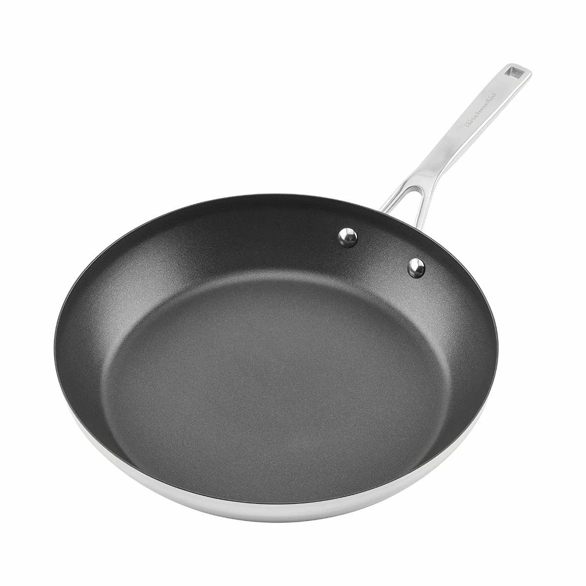 KitchenAid Non-Electrics KitchenAid 12" Stainless Steel 3-Ply Fry Pan | Nonstick 2 KitchenAid Non-Electrics KitchenAid 12" Stainless Steel 3-Ply Fry Pan | Nonstick - Image 2