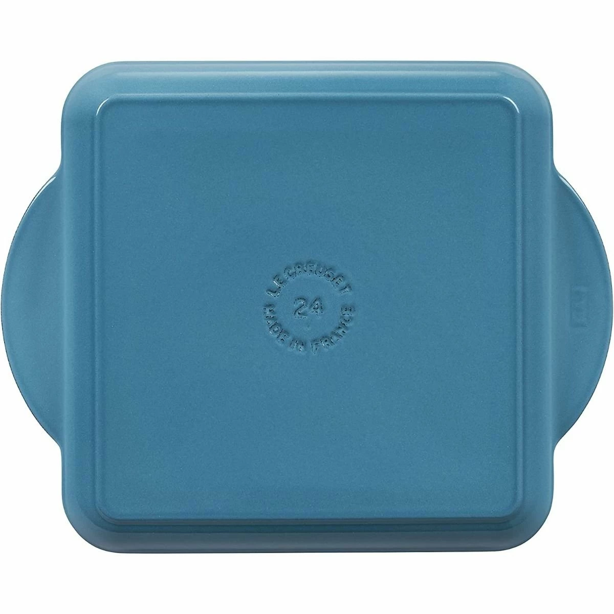 Le Creuset 9.5" Square Signature Enameled Cast Iron Grill Pan | Caribbean Blue 3 Le Creuset 9.5" Square Signature Enameled Cast Iron Grill Pan | Caribbean Blue - Image 3