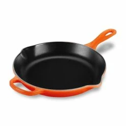 Le Creuset 10-Piece Signature Cookware Set With Stainless Steel Knobs | Flame Orange -Cookware Sets Sales 2023 le creuset cookware cast iron skillet 10 inches flame orange ls2024 262 1