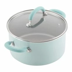 Rachael Ray 13-Piece Enameled Cookware Set | Light Blue Shimmer -Cookware Sets Sales 2023 lightbluecook6