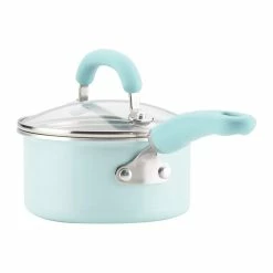 Rachael Ray 13-Piece Enameled Cookware Set | Light Blue Shimmer -Cookware Sets Sales 2023 lightbluecook7