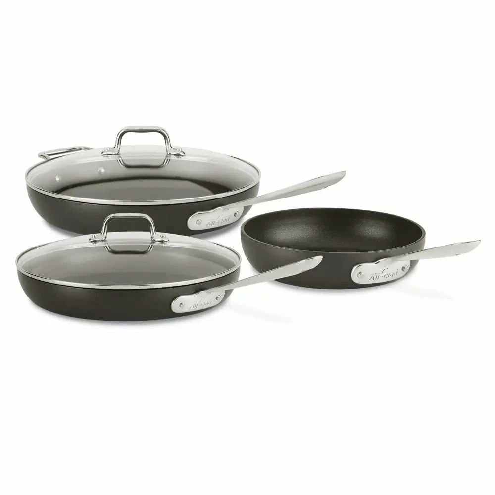 All-Clad HA1 Hard Anodized Nonstick 5-Piece Fry Pan Set 1 All-Clad HA1 Hard Anodized Nonstick 5-Piece Fry Pan Set