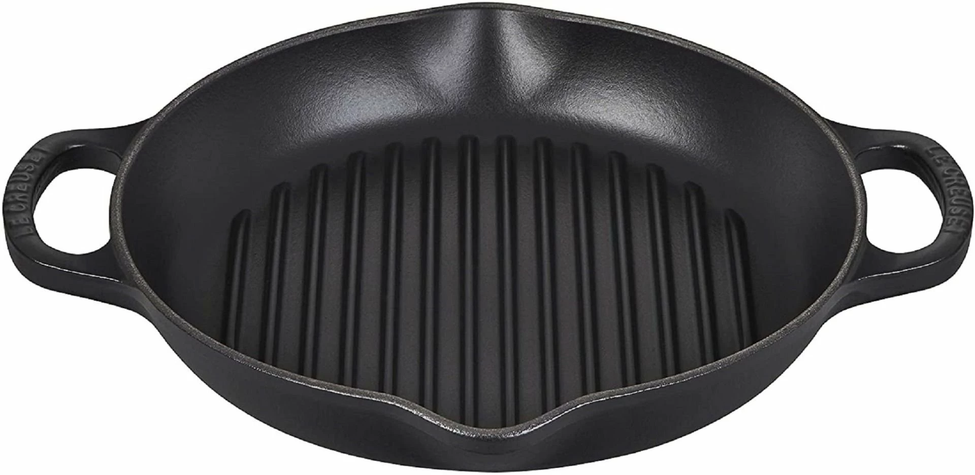 Le Creuset 9.75" Deep Round Signature Grill Pan | Licorice 1 Le Creuset 9.75" Deep Round Signature Grill Pan | Licorice