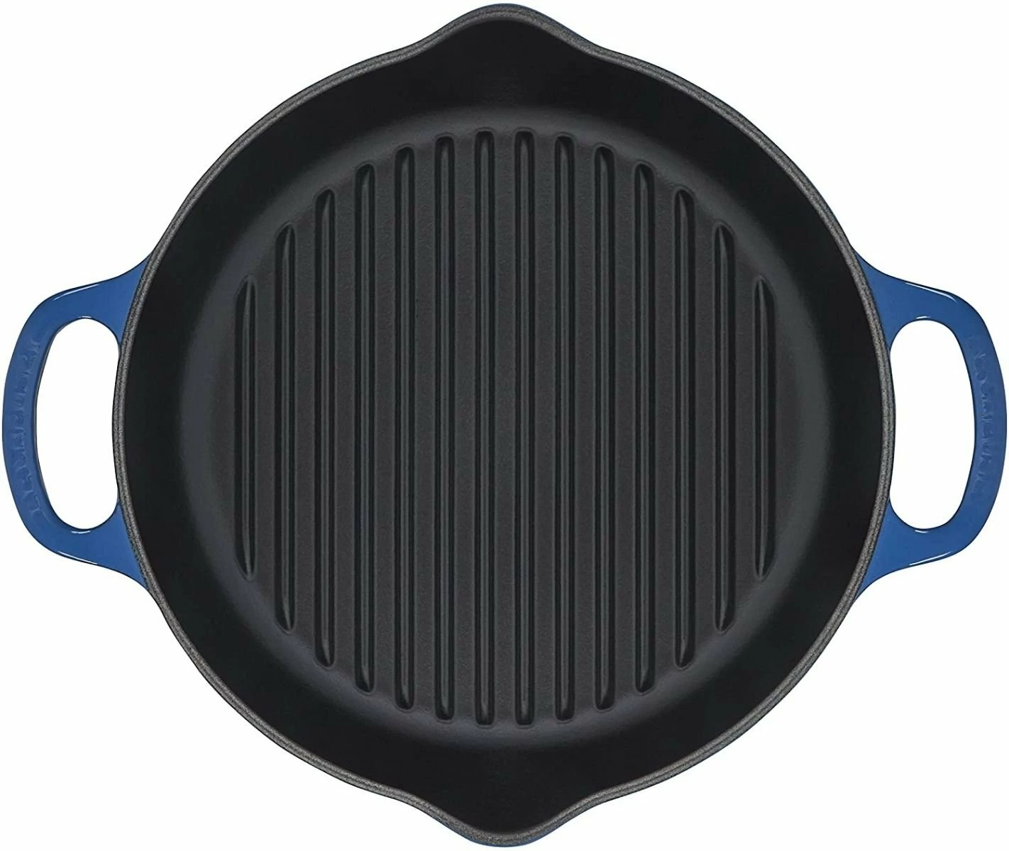 Le Creuset 9.75" Deep Round Signature Grill Pan | Marseille Blue 3 Le Creuset 9.75" Deep Round Signature Grill Pan | Marseille Blue - Image 3
