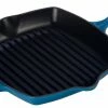 Le Creuset 10.25" Square Signature Cast Iron Grill Skillet | Marseille Blue