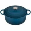 Le Creuset 7.25 Qt. Round Signature Dutch Oven With Stainless Steel Knob | Deep Teal
