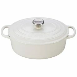 Le Creuset 2.75 Qt. Oval Signature Dutch Oven With Stainless Steel Knob | White