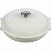 Le Creuset 3.5 Qt. Signature Enameled Cast Iron Braiser With Stainless Steel Knob | White
