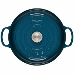 Le Creuset 3.5 Qt. Signature Braiser With Stainless Steel Knob | Deep Teal -Cookware Sets Sales 2023 ls2532 307dss 3