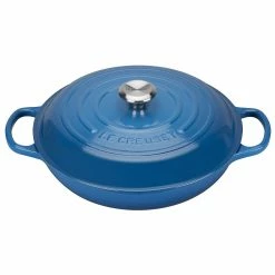 Le Creuset 10-Piece Signature Cookware Set With Stainless Steel Knobs | Marseille Blue -Cookware Sets Sales 2023 marseille braise