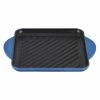 Le Creuset 9.5" Square Signature Enameled Cast Iron Grill Pan | Marseille Blue