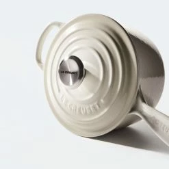 Le Creuset 2.25 Qt. Signature Enameled Cast Iron Saucepan With Stainless Steel Knob | Meringue White -Cookware Sets Sales 2023 mer2 1