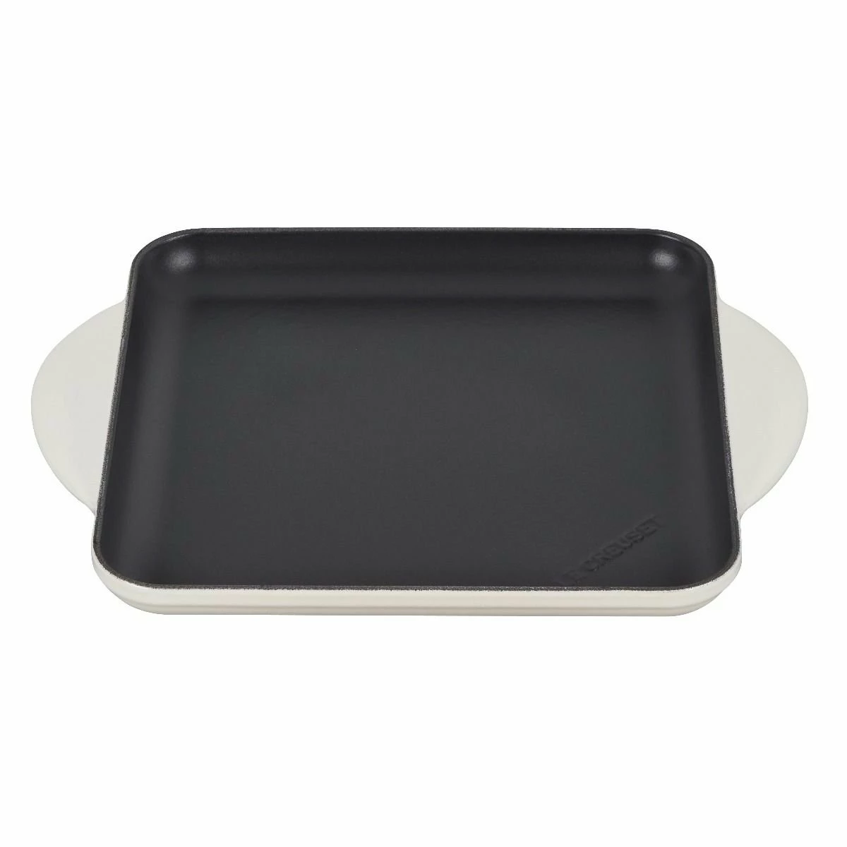 Le Creuset 9.5" Square Signature Enameled Cast Iron Griddle Pan | Meringue White 1 Le Creuset 9.5" Square Signature Enameled Cast Iron Griddle Pan | Meringue White