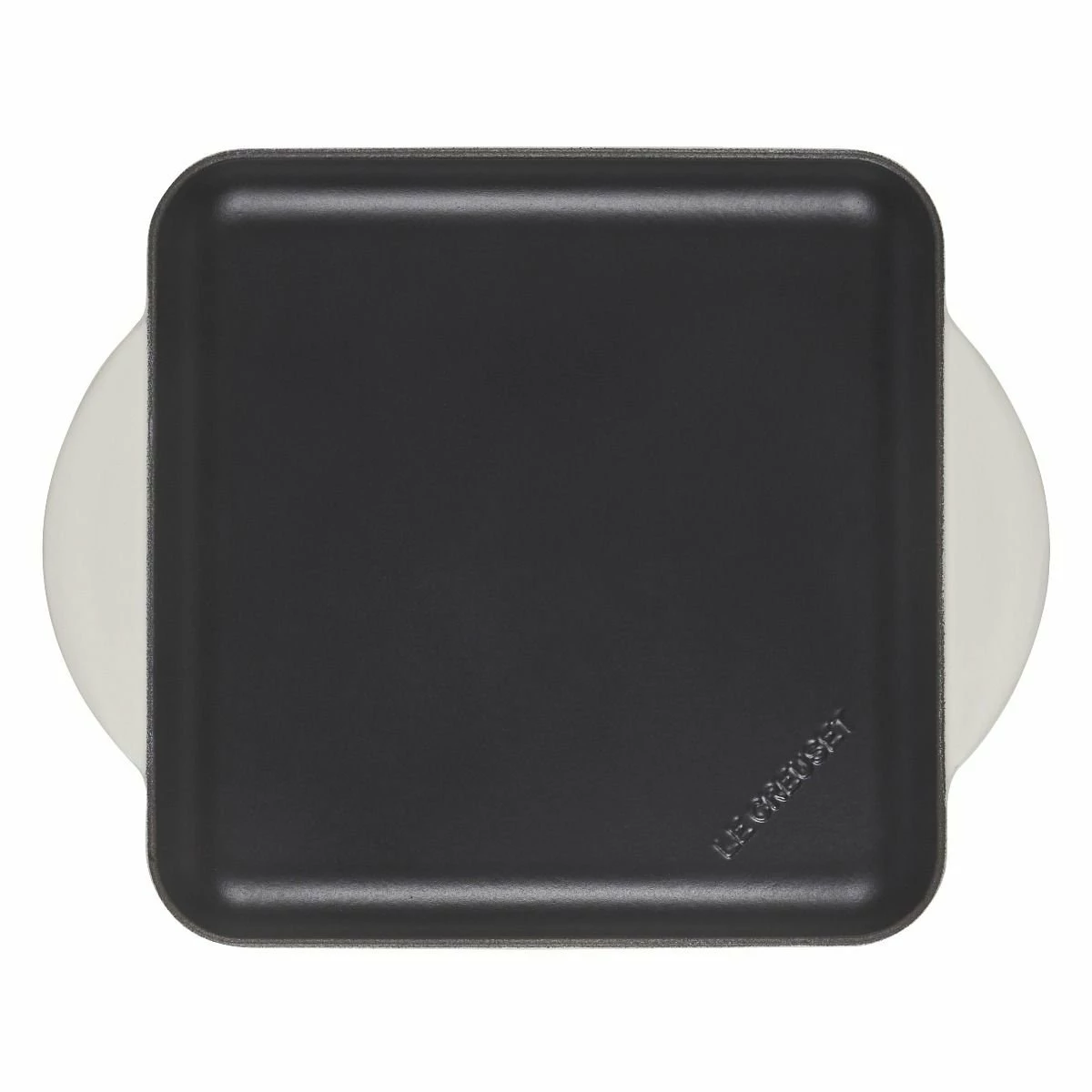 Le Creuset 9.5" Square Signature Enameled Cast Iron Griddle Pan | Meringue White 2 Le Creuset 9.5" Square Signature Enameled Cast Iron Griddle Pan | Meringue White - Image 2